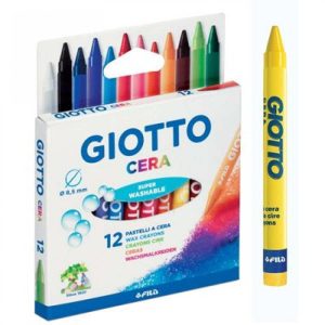 PASTELLI A CERA GIOTTO 12 COLORI 8.5mm