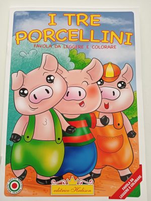 I TRE PORCELLINI FAVOLA DA LEGGERE E COLORARE